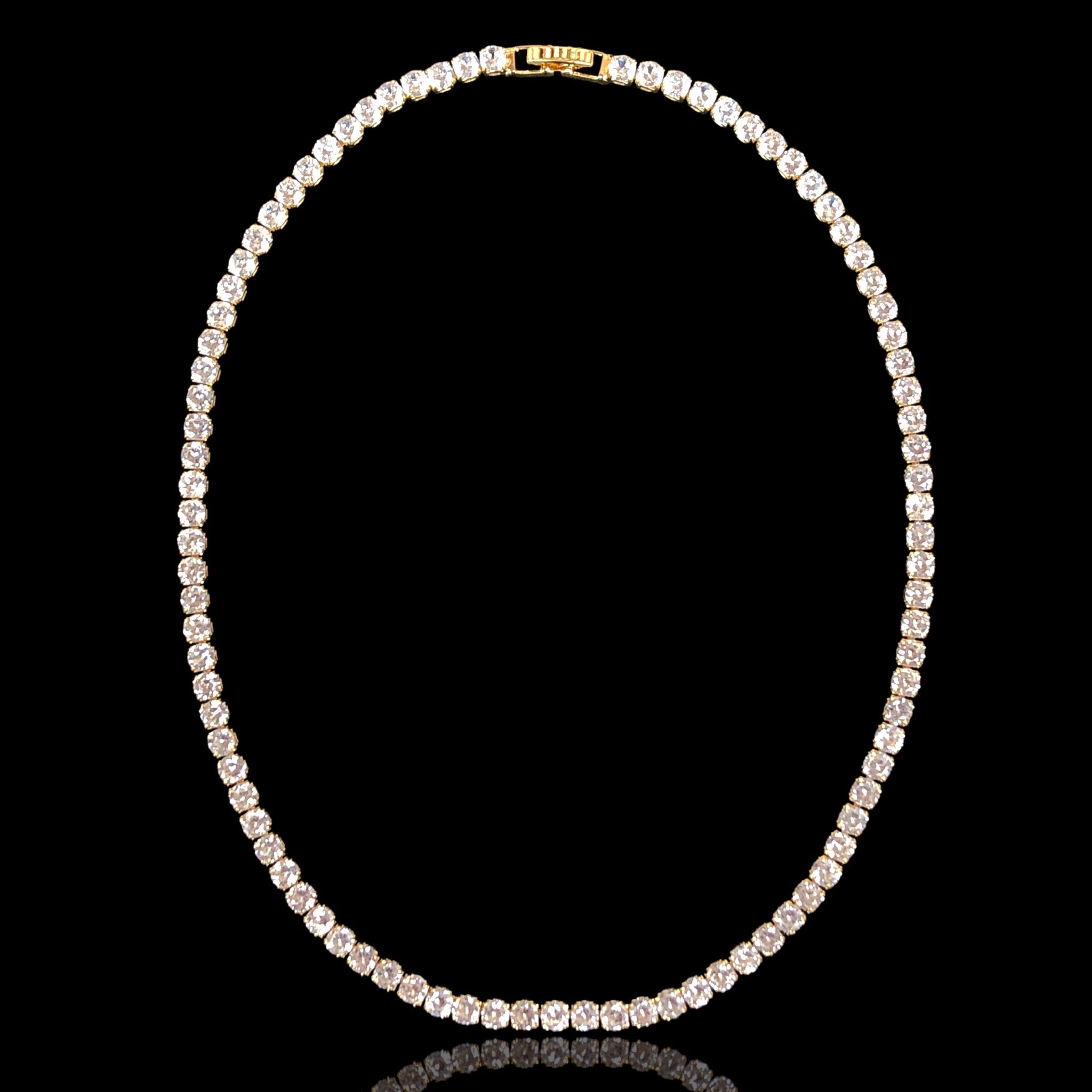 18K Gold Filled 4mm CZ Tennis Necklace